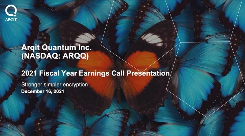 Arqit Quantum (アルキット・クォンタム)、2021年3月期決算説明会