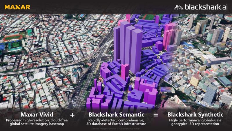MAXAR (マキサー)、Blackshark.ai との提携により3D地理空間機能を拡張